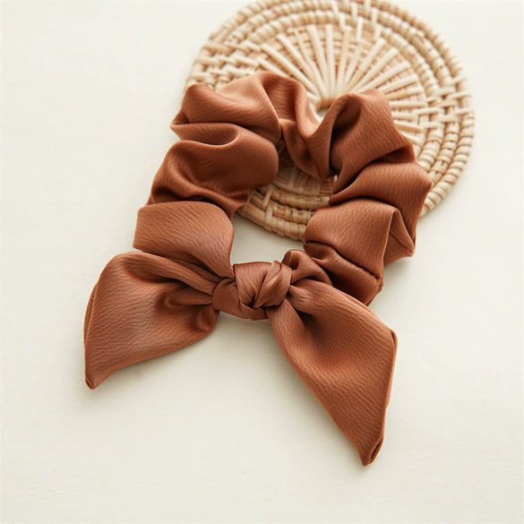 Wholesale Fabric Handmade Simple High Elasticity Bow Hair Ring For Women
