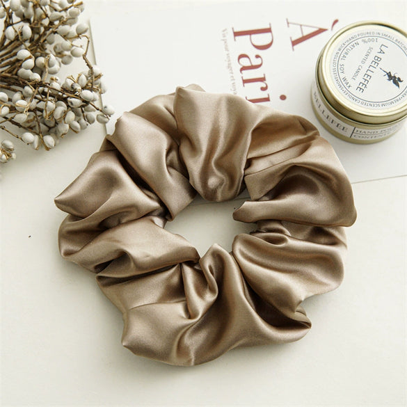 Wholesale Fabric Solid Color High Elastic Simple Handmade Women's Hair Ring