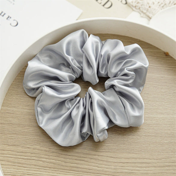 Wholesale Fabric Solid Color High Elastic Simple Handmade Women's Hair Ring