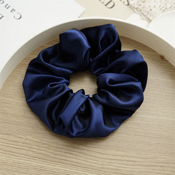 Wholesale Fabric Solid Color High Elastic Simple Handmade Women's Hair Ring