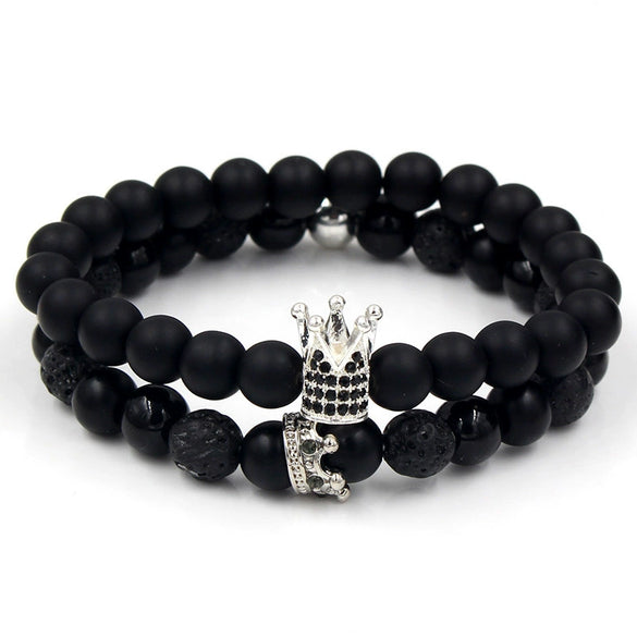 Wholesale Faceted Tiger Eye Stone And Imitation Pearl Handmade Unisex Bracelets