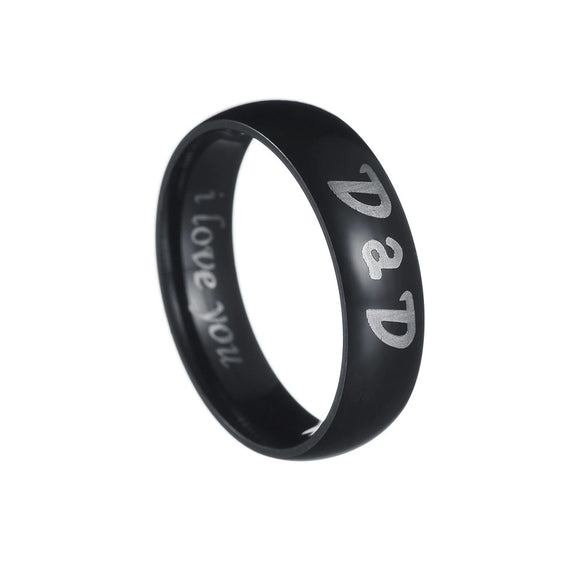 Wholesale Family Ring Titanium Steel Geometric Polished