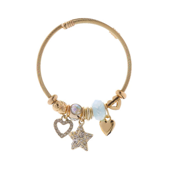 Wholesale Fashion Adjustable Beaded Couple Bracelets With Heart And Star Patterns Made Of Alloy And Rhinestone For Women