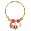 Wholesale Fashion Allmatch Adjustable Unisex Devil's Eye Pendant Beaded Bracelet Made Of Alloy Stainless Steel With Diamond Design
