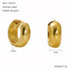 Wholesale Fashion Allmatch Geometric 316L Stainless Steel Electroplated Earrings For Women
