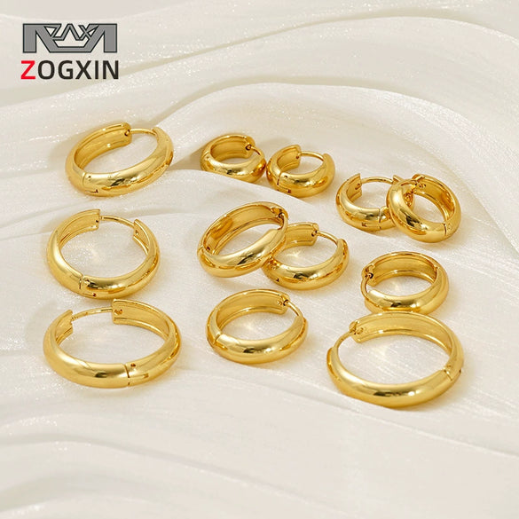 Wholesale Fashion Allmatch Geometric 316L Stainless Steel Electroplated Earrings For Women