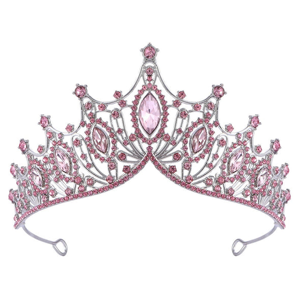 Wholesale Fashion Alloy Rhinestone Electroplating Point Drill Crown For Women