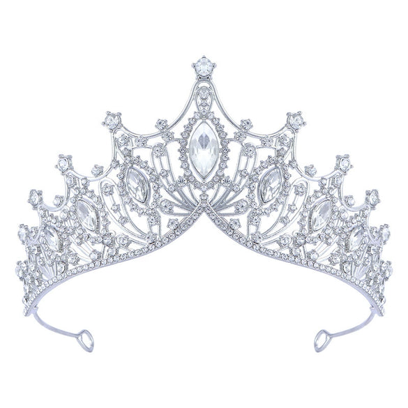 Wholesale Fashion Alloy Rhinestone Electroplating Point Drill Crown For Women