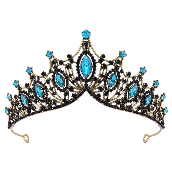 Wholesale Fashion Alloy Rhinestone Electroplating Point Drill Crown For Women