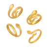 Wholesale Fashion Animal Snakeshaped 316L Stainless Steel Goldplated Ring Jewelry For Women
