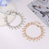 Wholesale Fashion Beach Dance Yoga Alloy Rhinestone Tassel Anklet With Geometric Design For Women