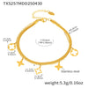 Wholesale Fashion Blade Chain Double Layer Four Leaf Flower Geometric Stainless Steel Anklet For Women