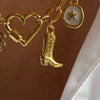 Wholesale Fashion Boots Pendant Stainless Steel Heart Shape 18K Gold Color Furnace Vacuum Plating