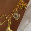 Wholesale Fashion Boots Pendant Stainless Steel Heart Shape 18K Gold Color Furnace Vacuum Plating