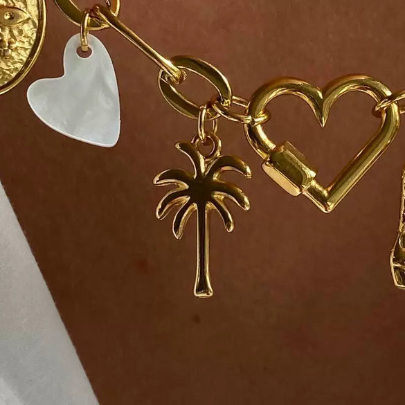 Wholesale Fashion Boots Pendant Stainless Steel Heart Shape 18K Gold Color Furnace Vacuum Plating