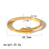 Wholesale Fashion Bracelet Stainless Steel French Retro Geometric Open Electroplated