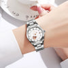 Wholesale Fashion Casual Quartz Ladies Watch With Alloy Case And Strap Round Dial Mineral Strengthened Glass Mirror Single Folding Buckle Stainless Steel Clasp Spiral Crown