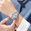 Wholesale Fashion Casual Quartz Ladies Watch With Alloy Case And Strap Round Dial Mineral Strengthened Glass Mirror Single Folding Buckle Stainless Steel Clasp Spiral Crown