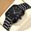 Wholesale Fashion Casual Square Waterproof Luminous Quartz Watch For Men With Stainless Steel Strap And Buckle And Alloy Case