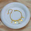 Wholesale Fashion Chic Titanium Steel Geometric White Cubic Bracelet 18K Gold Plated For Women