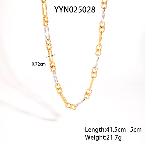 Wholesale Fashion Classic Cross Color Necklace Bracelet Suit With Cross Chain In Stainless Steel Vacuum Real Gold Electroplated In Pvd Furnace