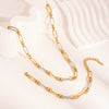 Wholesale Fashion Classic Cross Color Necklace Bracelet Suit With Cross Chain In Stainless Steel Vacuum Real Gold Electroplated In Pvd Furnace