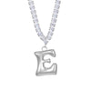 Wholesale Fashion Copper Zircon Necklace With Letters Numbers Text Pattern And Electroplating Cuban Chain Pendant