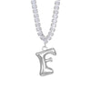 Wholesale Fashion Copper Zircon Necklace With Letters Numbers Text Pattern And Electroplating Cuban Chain Pendant