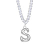 Wholesale Fashion Copper Zircon Necklace With Letters Numbers Text Pattern And Electroplating Cuban Chain Pendant