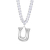 Wholesale Fashion Copper Zircon Necklace With Letters Numbers Text Pattern And Electroplating Cuban Chain Pendant
