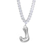 Wholesale Fashion Copper Zircon Necklace With Letters Numbers Text Pattern And Electroplating Cuban Chain Pendant