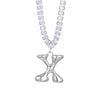 Wholesale Fashion Copper Zircon Necklace With Letters Numbers Text Pattern And Electroplating Cuban Chain Pendant