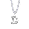 Wholesale Fashion Copper Zircon Necklace With Letters Numbers Text Pattern And Electroplating Cuban Chain Pendant