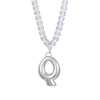 Wholesale Fashion Copper Zircon Necklace With Letters Numbers Text Pattern And Electroplating Cuban Chain Pendant