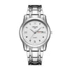 Wholesale Fashion Couple's Automatic Movement Watch Zinc Alloy Case Alloy Strap Round Dial Onion Crown Mineral Strengthened Glass Mirror Waterproof