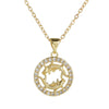 Wholesale Fashion Creative Copper Alloy Inlaid Zircon Constellation Geometric Pendant Ochain Necklace For Women