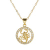Wholesale Fashion Creative Copper Alloy Inlaid Zircon Constellation Geometric Pendant Ochain Necklace For Women