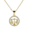 Wholesale Fashion Creative Copper Alloy Inlaid Zircon Constellation Geometric Pendant Ochain Necklace For Women