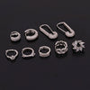 Wholesale Fashion Creative Geometric Copper Earrings With Zircon For Women Rose Gold Electroplated