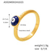 Wholesale Fashion Creative Geometric 316L Stainless Steel Electroplated Women's Devil's Eye Ring