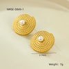 Wholesale Fashion Creative Geometric Titanium Steel And Stainless Steel Gold Plated Earrings