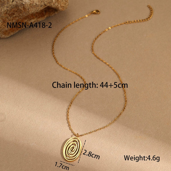 Wholesale Fashion Creative Geometric Titanium Steel And Stainless Steel Gold Plated Earrings