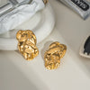 Wholesale Fashion Creative Interlaced Exaggerated Personality Versatile Stainless Steel Earrings For Women With Pvd Furnace Vacuum Real Gold Plating