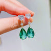 Wholesale Fashion Crystal Zircon Drop Shape Copper Earrings