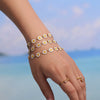 Wholesale Fashion Daisy Drop Oil Flower Stainless Steel Jewelry With Electroplating For Women Necklace And Bracelet Set