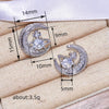 Wholesale Fashion Design Planet Moon Geometric Copper Earrings With Micro Inlay Zirconia For Women