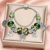 Wholesale Fashion Design Zinc Alloy Life Tree Beaded Bracelet With Flower Pattern And Seiko Design