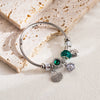 Wholesale Fashion Diamond Heart Shape Alloy Adjustable Couple Bracelet With Love Pendant For Women
