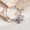 Wholesale Fashion Diamond Heart Shape Alloy Adjustable Couple Bracelet With Love Pendant For Women