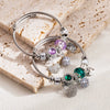 Wholesale Fashion Diamond Heart Shape Alloy Adjustable Couple Bracelet With Love Pendant For Women